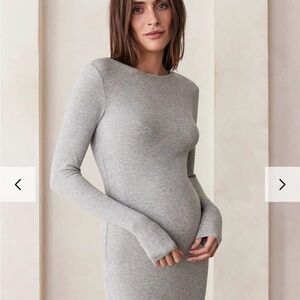 NWT Bumpsuit Gray Long Sleeve Dress || size: xs